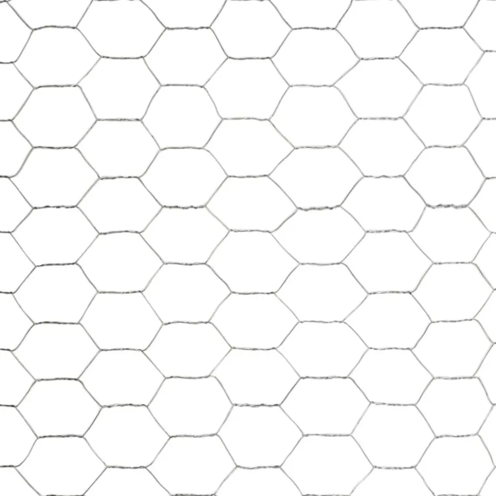 FinePRICE Kanaverkko galvanoitu teräs silmäkoko 13mm 25x1.2m hopea