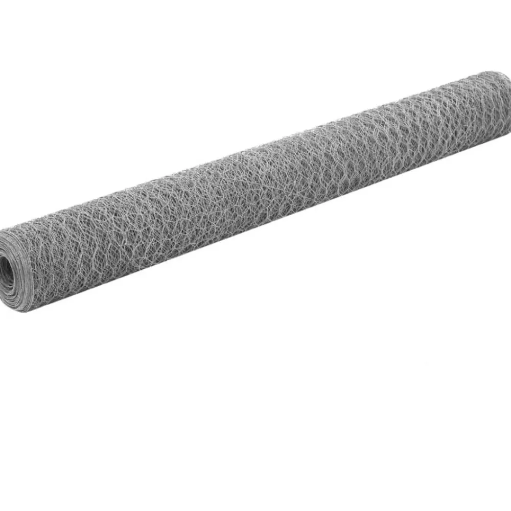 FinePRICE Kanaverkko galvanoitu teräs silmäkoko 13mm 25x1.2m hopea
