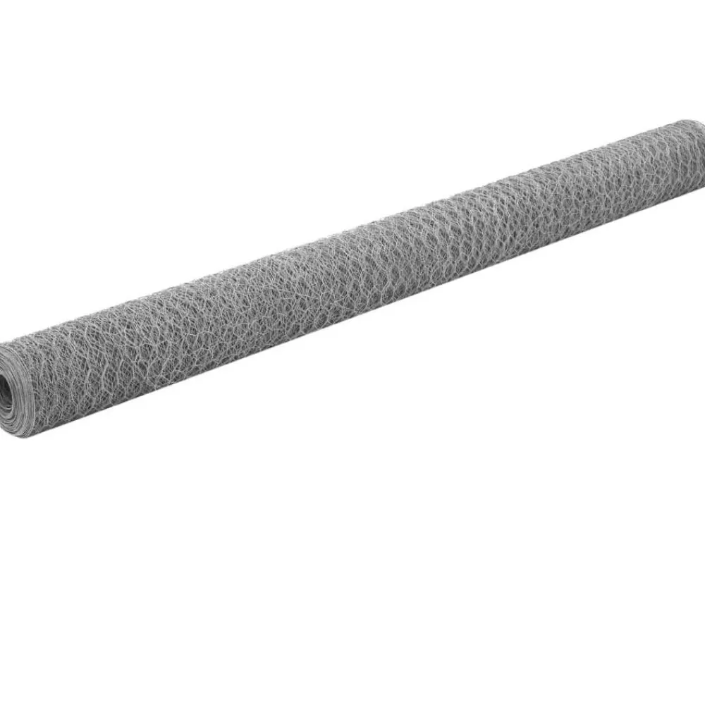 Best FinePRICE Kanaverkko galvanoitu teräs silmäkoko 36mm 25x1.5m hopea