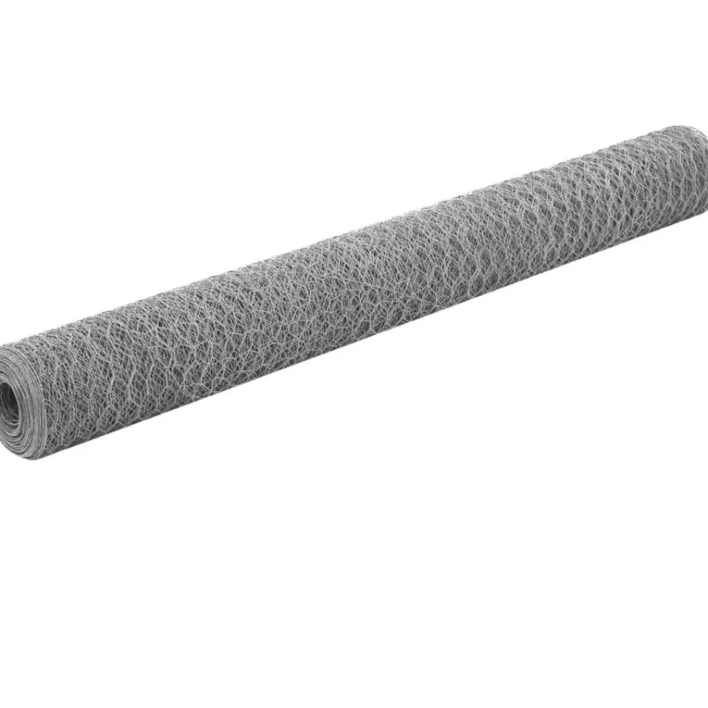 Best FinePRICE Kanaverkko galvanoitu teräs silmäkoko 50mm 25x1.2m hopea