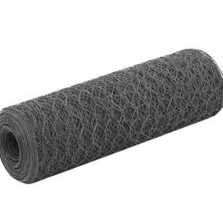 Online FinePRICE Kanaverkko teräs PVC pinnoitteella silmäkoko 50mm 25x0.5m harmaa
