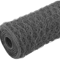 Discount FinePRICE Kanaverkko teräs PVC pinnoitteella silmäkoko 50mm 25x0.75m harmaa