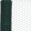 Sale FinePRICE Kanaverkko teräs PVC pinnoitteella silmäkoko 36mm 25x1.2m vihreä