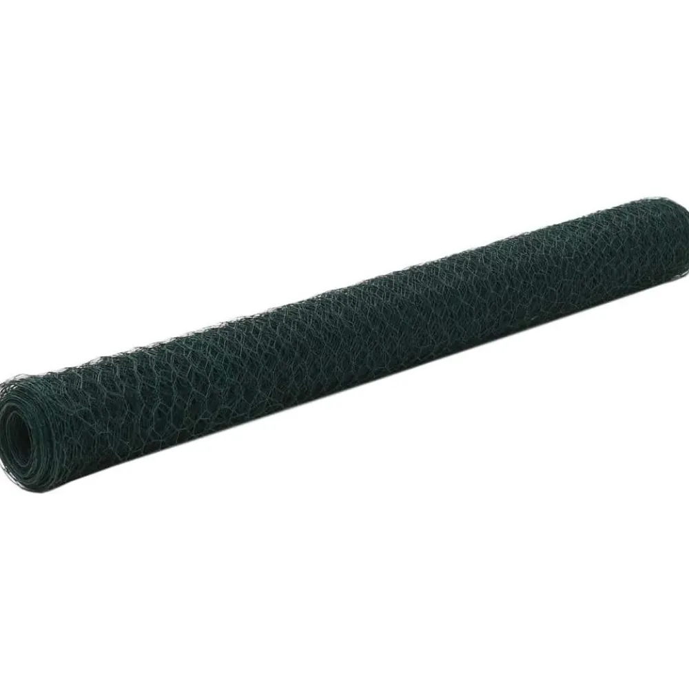 Sale FinePRICE Kanaverkko teräs PVC pinnoitteella silmäkoko 36mm 25x1.2m vihreä