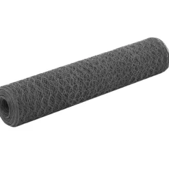 Outlet FinePRICE Kanaverkko teräs PVC pinnoitteella silmäkoko 36mm 25x0.75m harmaa