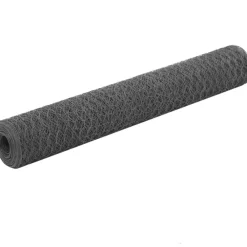 New FinePRICE Kanaverkko teräs PVC pinnoitteella silmäkoko 36mm 25x1m harmaa