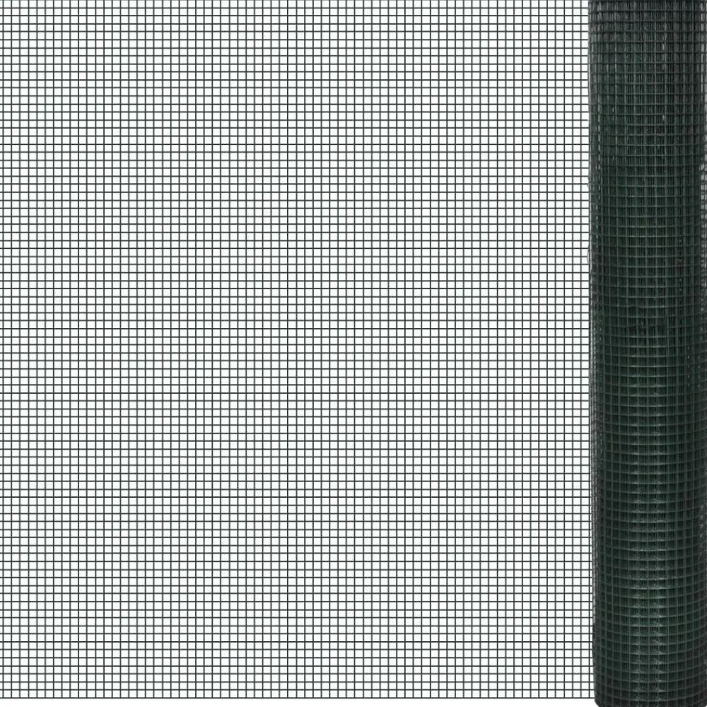 Best FinePRICE Kanaverkko 12x12mm galvanoitu PVC pinnoitteella 25x1m vihreä