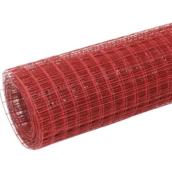 Hot FinePRICE Kanaverkko 12x12mm galvanoitu teräs 10x1.5m punainen