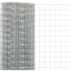 Outlet FinePRICE Kanaverkko 12x12mm galvanoitu teräs 25x0.5m hopea