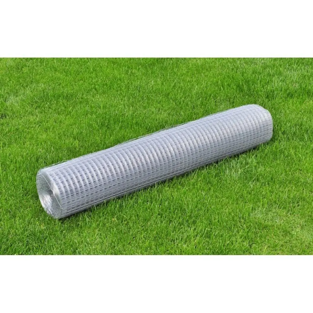 New FinePRICE Kanaverkko 12x12mm galvanoitu teräs 25x1m hopea