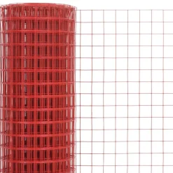 New FinePRICE Kanaverkko 16x16mm galvanoitu teräs 10x0.5m punainen