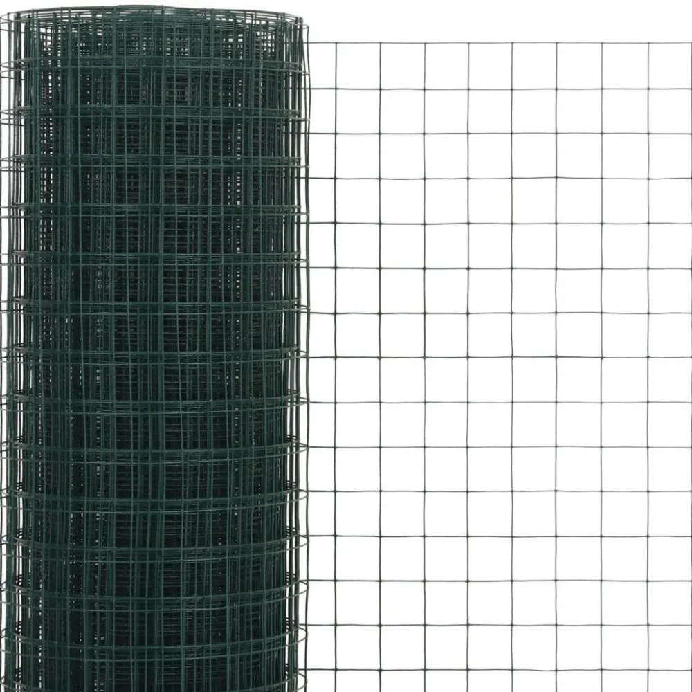 Best FinePRICE Kanaverkko 25x25mm galvanoitu teräs 10x1.5m vihreä