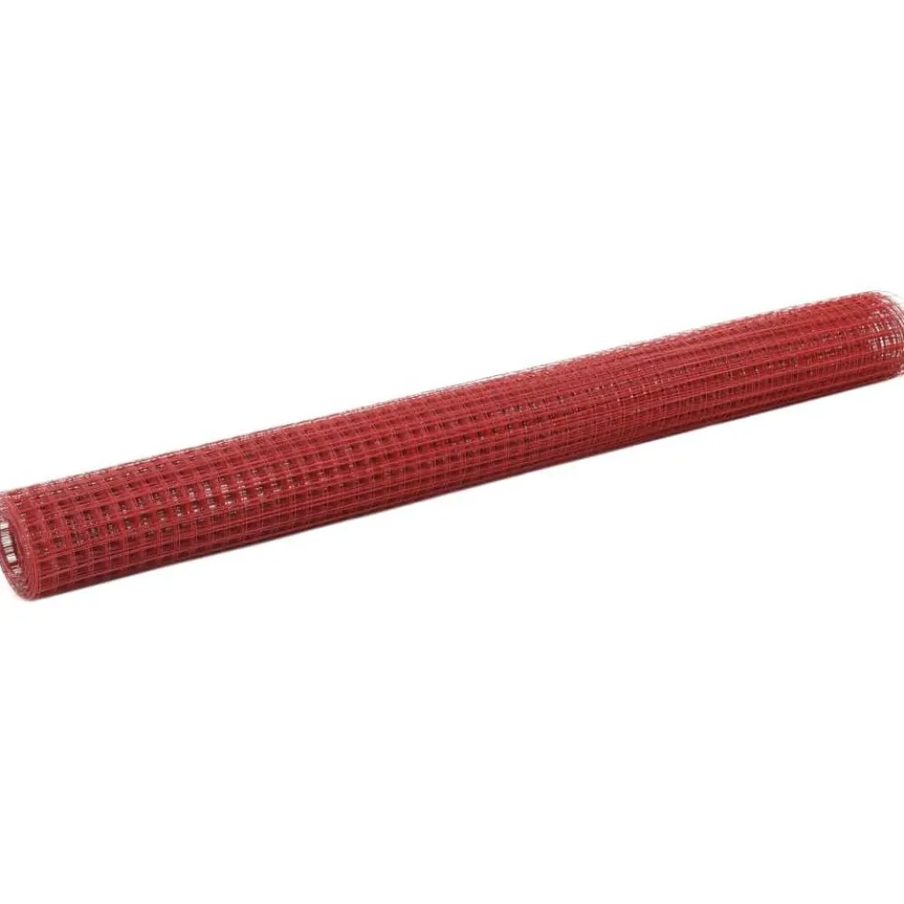 Hot FinePRICE Kanaverkko 19x19mm galvanoitu teräs 25x1.5m punainen