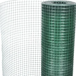 Clearance FinePRICE Kanaverkko 25x25mm galvanoitu teräs PVC pinnoitteella 10x1m vihreä