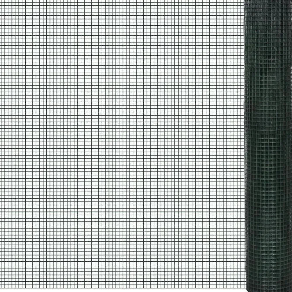 Clearance FinePRICE Kanaverkko 25x25mm galvanoitu teräs PVC pinnoitteella 10x1m vihreä