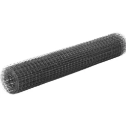 Clearance FinePRICE Kanaverkko 12x12mm teräs PVC pinnoitteella 10x1m harmaa