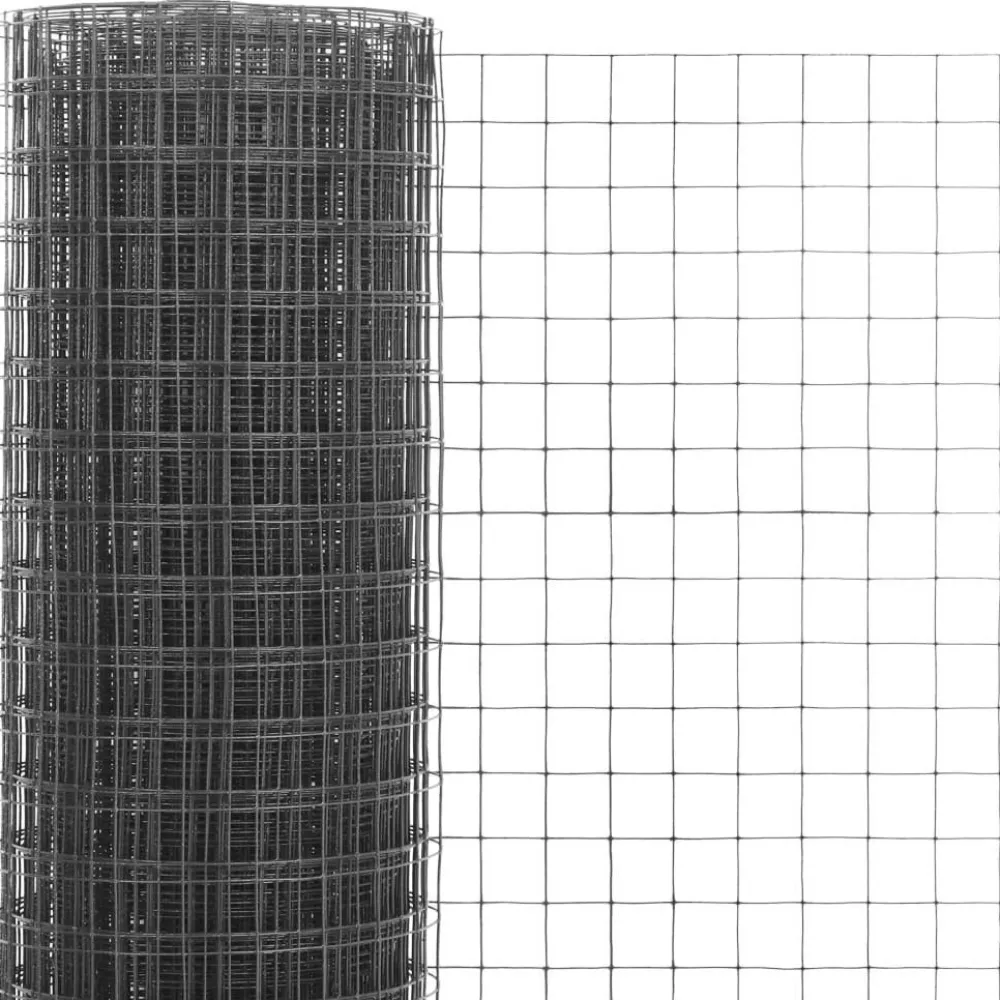 Online FinePRICE Kanaverkko 16x16mm teräs PVC pinnoitteella 25x1m harmaa