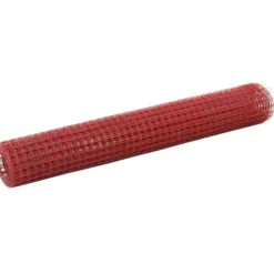 Best FinePRICE Kanaverkko 16x16mm teräs PVC pinnoitteella 25x1m punainen