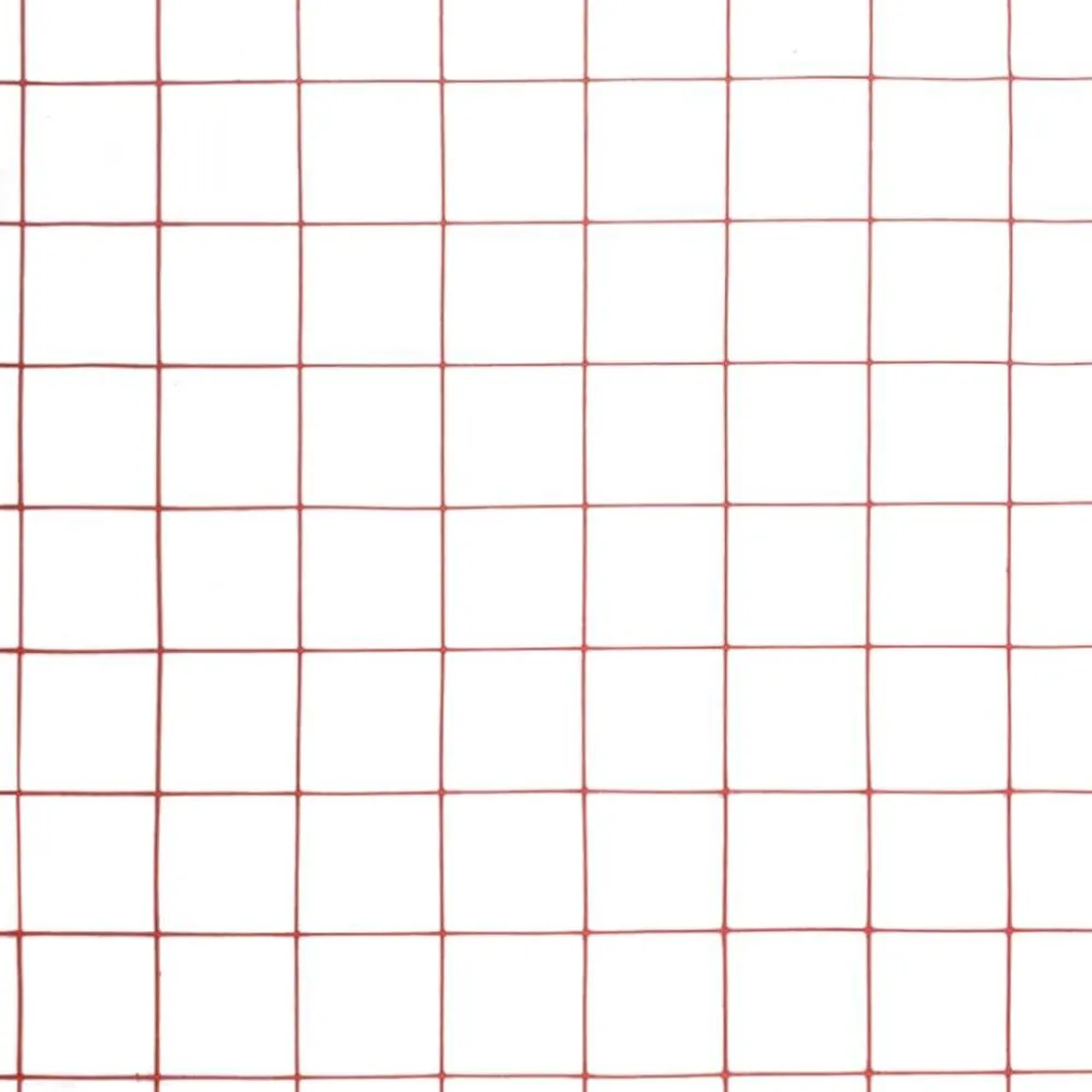 Outlet FinePRICE Kanaverkko 12x12mm teräs PVC pinnoitteella 25x1m punainen