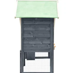 Clearance FinePRICE Kaninkoppi harmaa ja valkoinen 140x63x120 cm täysi mänty