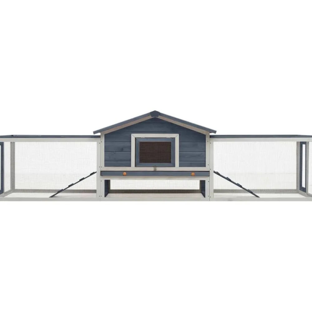 FinePRICE Kaninkoppi, 303x60x86cm, harmaa