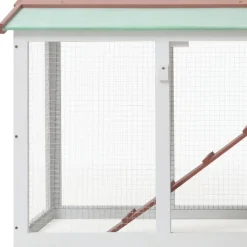 New FinePRICE Kaninkoppi, 145x45x85cm, ruskea/valkoinen