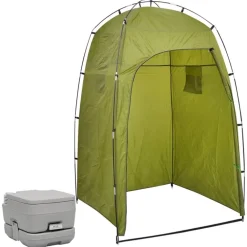 Sale FinePRICE Kannettava retkeily-WC teltalla 10 + 10 l eri värejä Vihreä