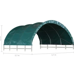 Sale FinePRICE Karjateltta PVC 3,7x3,7 m vihreä