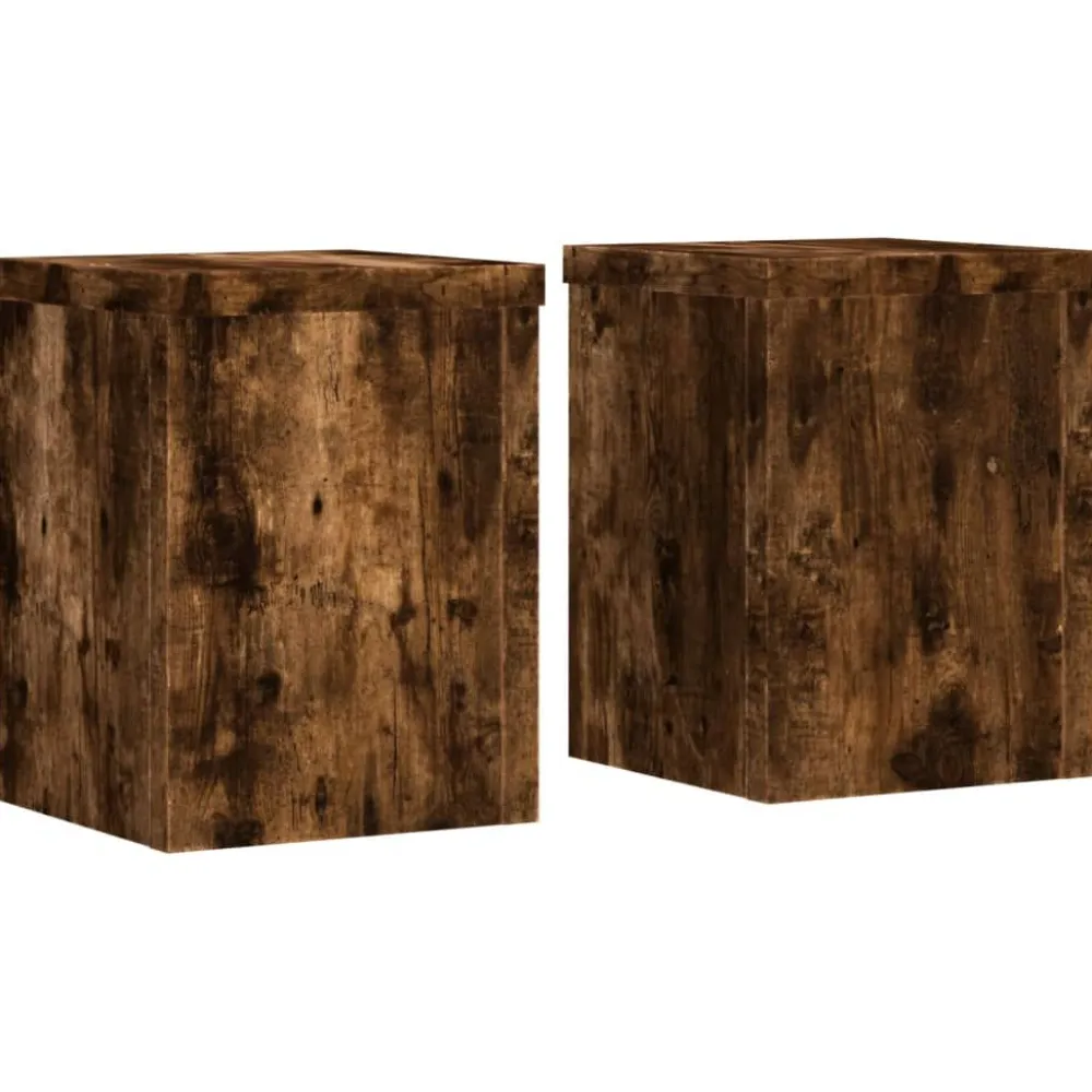 Sale FinePRICE Kasvitelineet 2 kpl savutammi 15x15x20 cm tekninen puu (52892)