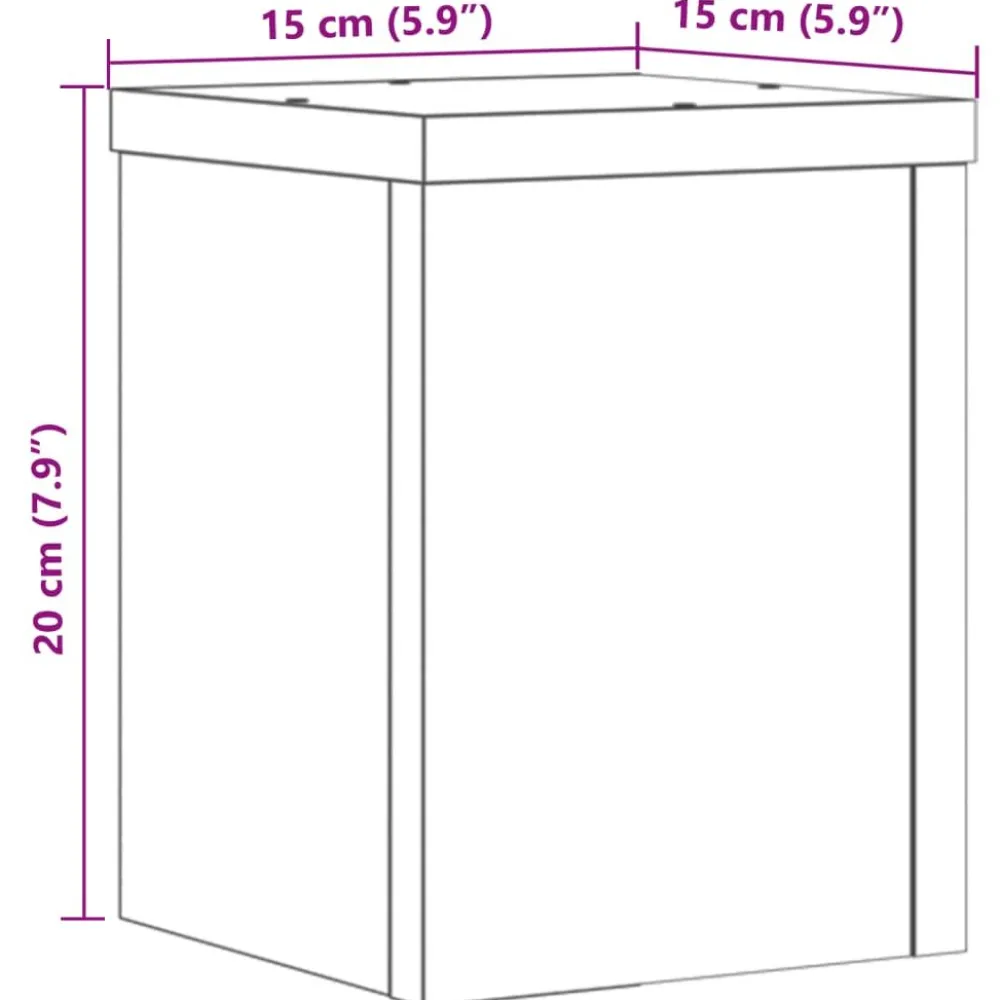 Sale FinePRICE Kasvitelineet 2 kpl savutammi 15x15x20 cm tekninen puu (52892)