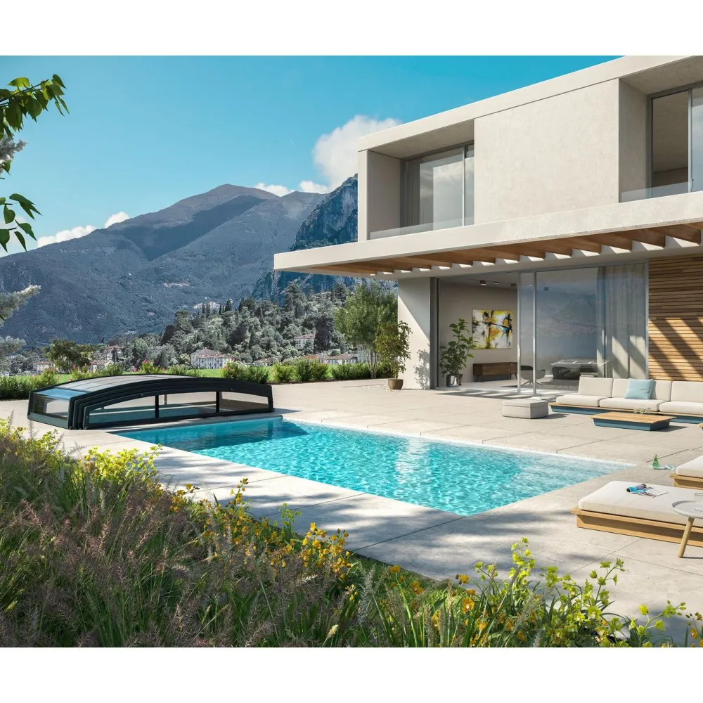 Clearance Palram-Canopia Kate 4 x 8 m uima-altaalle Majorca kokoontaittuva harmaa