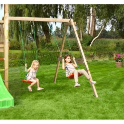 Clearance Jungle Gym Keinumoduuli leikkitorniin Swing Module Xtra sis. puutavaran