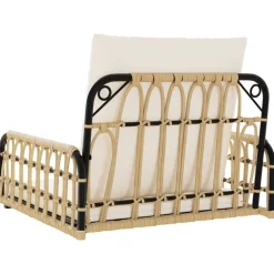 Outlet FinePRICE Keinun tuoli tyynyillä 63x58x39 cm polyrottinki ja teräs (09297)