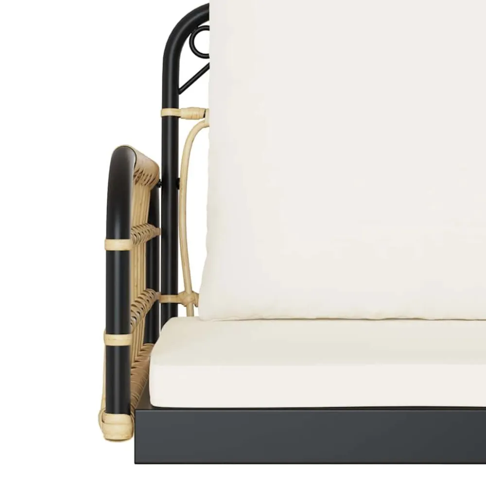 Outlet FinePRICE Keinun tuoli tyynyillä 63x58x39 cm polyrottinki ja teräs (09297)