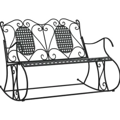 Outlet FinePRICE Keinupenkki 84 cm musta teräs