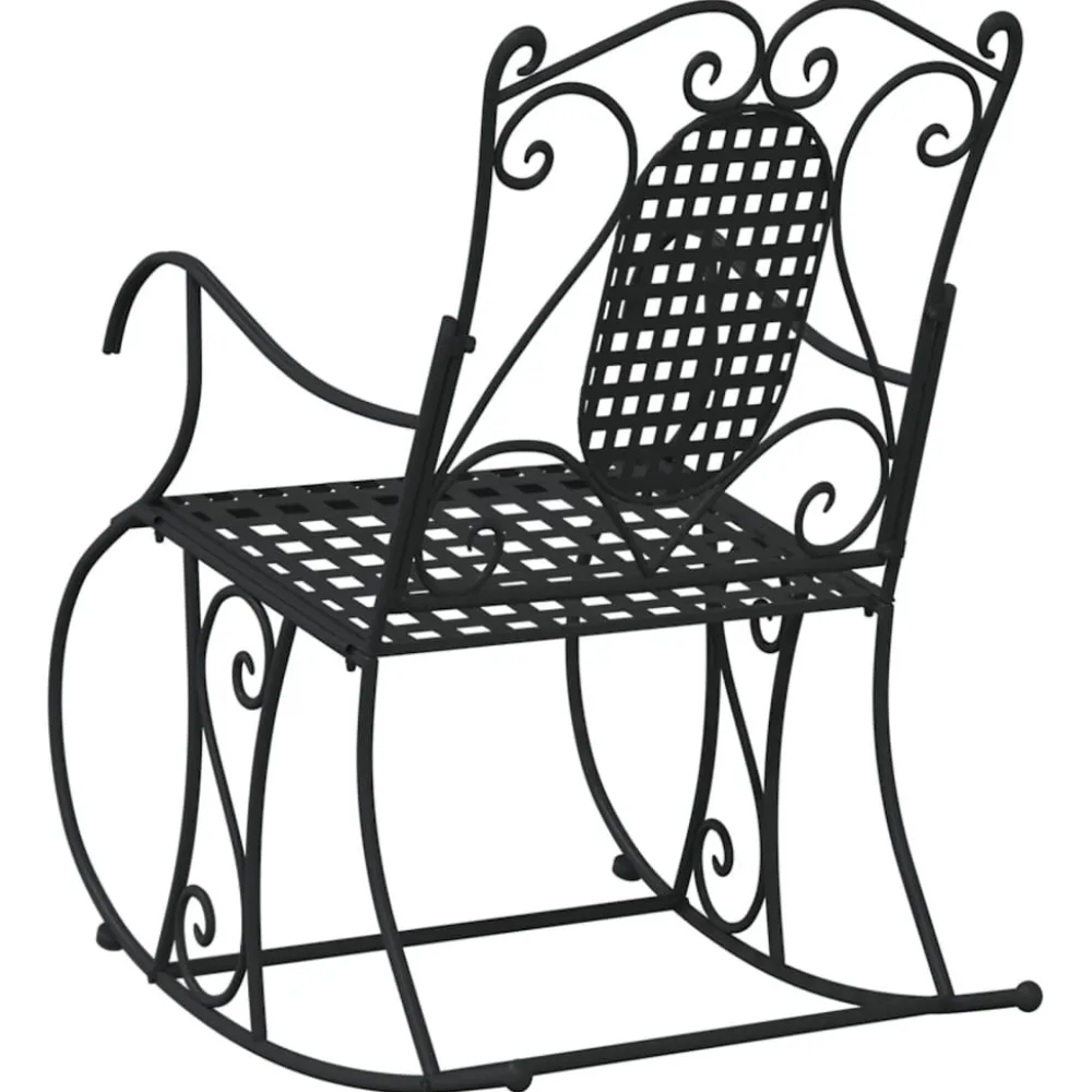 Outlet FinePRICE Keinupenkki 84 cm musta teräs