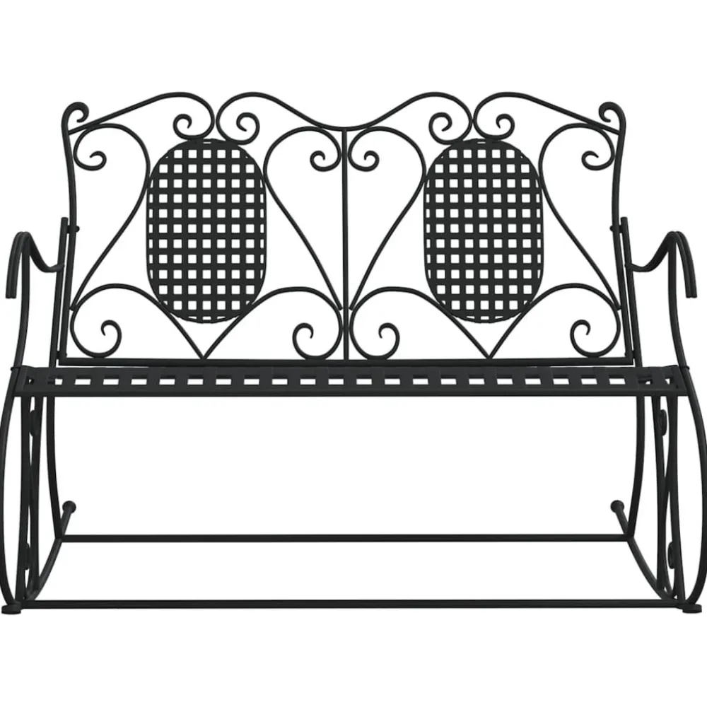 Outlet FinePRICE Keinupenkki 84 cm musta teräs