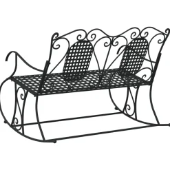 Outlet FinePRICE Keinupenkki 84 cm musta teräs