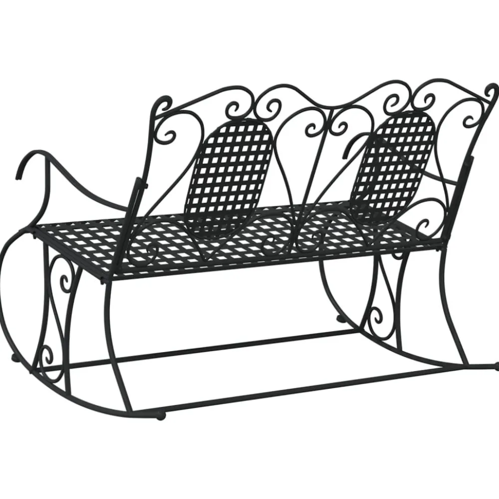 Outlet FinePRICE Keinupenkki 84 cm musta teräs