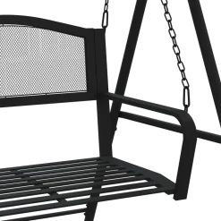 Hot FinePRICE Keinupenkki 124 cm musta teräs