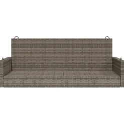 Clearance FinePRICE Keinupenkki musta polyrottinki 119x56x48 cm (65625)