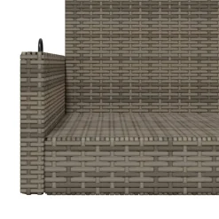 Clearance FinePRICE Keinupenkki musta polyrottinki 119x56x48 cm (65625)