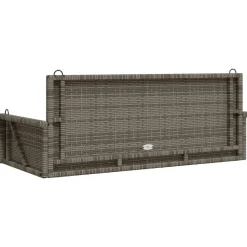 Clearance FinePRICE Keinupenkki musta polyrottinki 119x56x48 cm (65625)