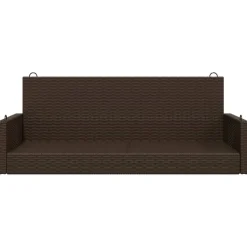 Clearance FinePRICE Keinupenkki musta polyrottinki 119x56x48 cm (65625)