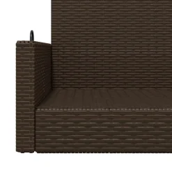 Clearance FinePRICE Keinupenkki musta polyrottinki 119x56x48 cm (65625)