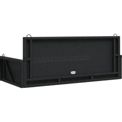 Clearance FinePRICE Keinupenkki musta polyrottinki 119x56x48 cm (65625)