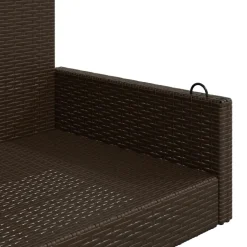 Clearance FinePRICE Keinupenkki musta polyrottinki 119x56x48 cm (65625)