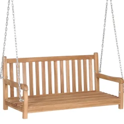 FinePRICE Keinupenkki tiikki 114x60x64 cm