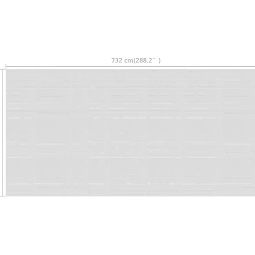 Discount FinePRICE Kelluva uima-altaan pe-aurinkoenergiakalvo 732x366 cm harmaa