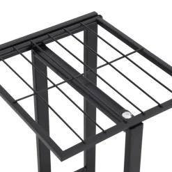 New FinePRICE 4-kerroksinen kukkateline 43x22x76 cm valkoinen metalli